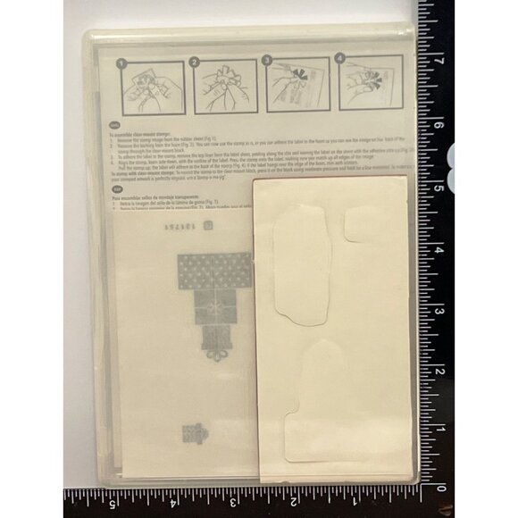 Stampin Up! 131751 Wishing You A Very Merry Christmas Rubber Stamp Set OF 4 - Picture 2 of 3